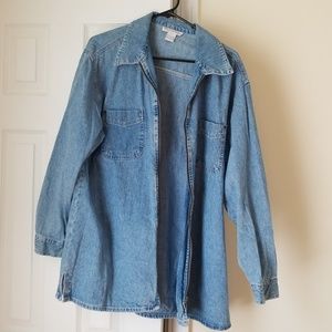 New york jeans zip down denim throw on